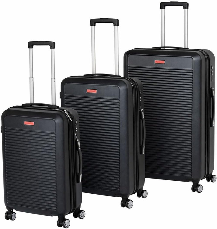 Runway Expandable Travel Suitcase Set of 3 with Built-in TSA Lock & 360° Spinner Wheels - ABS+PC Lightweight Hardshell Suitcase Includes 20in, 25in, 29in Checked Luggage