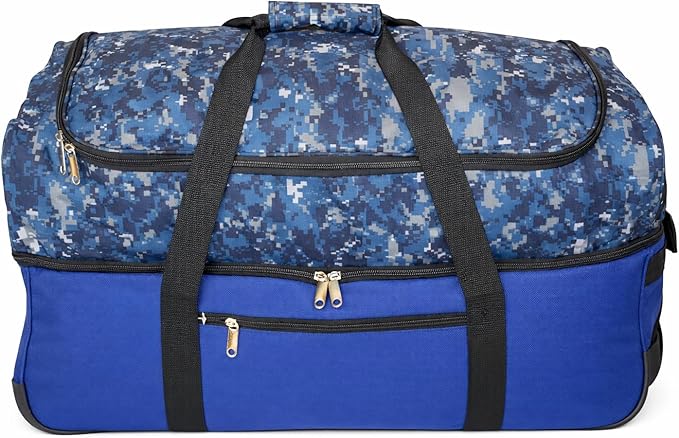 28-inch-wheeled-duffle-bag-2-section-drop-bottom-durable-large-blue-camouflage-travel-luggage-heavy-duty-duffle-bag-for-military-bag-sports-gym-travel